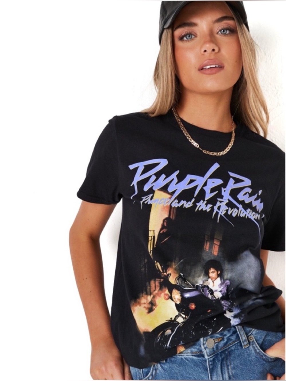 Purple Rain Graphic Tee - Black & Purple - Kids